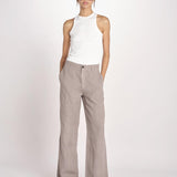 pantalone dritto in lino ERICA STRUCTURELINEN DOVE GREY true avenue 