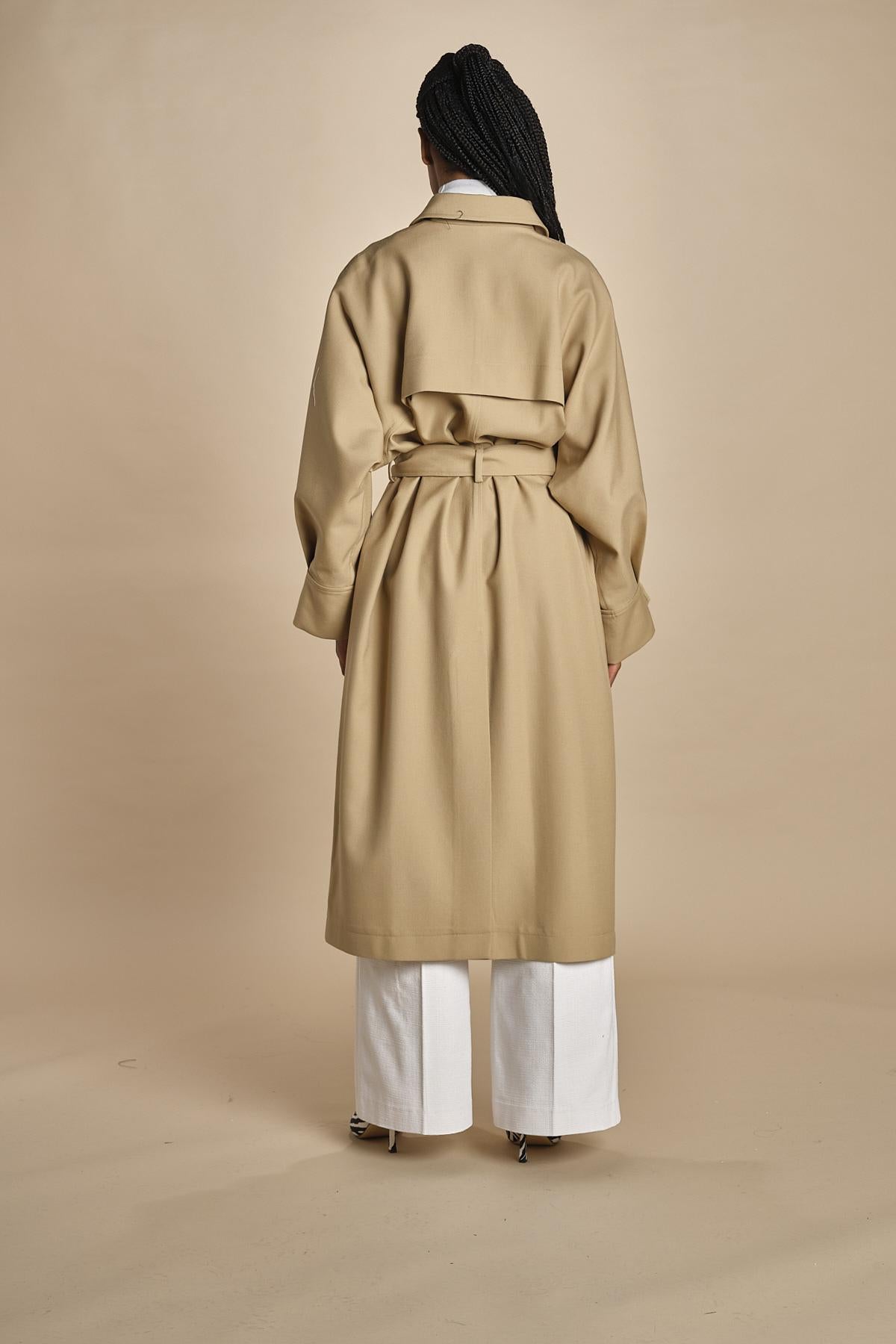 trench oversize con tasche OVERSIZED TRENCH E20FM04 NS91 CAMEL martin grant 