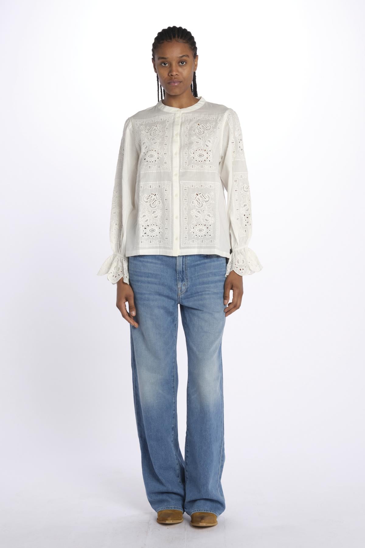 Camicia ricamata SORAYA ECRU ba&sh 
