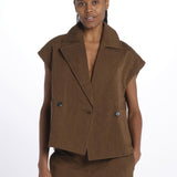 Gilet lino 4184 25784 690 pomandère 
