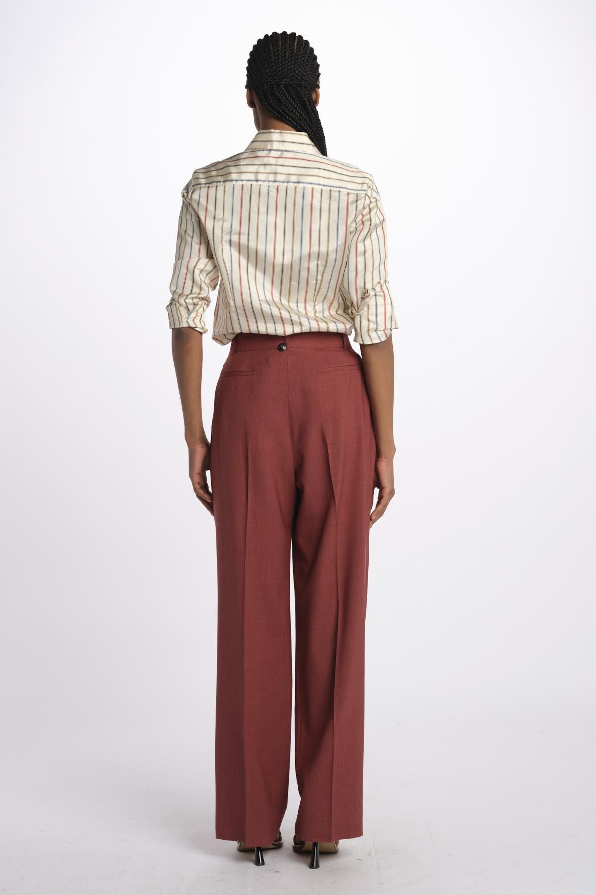 Pantalone MORENA pinces lana seta MORENA687786 48 quelledue 