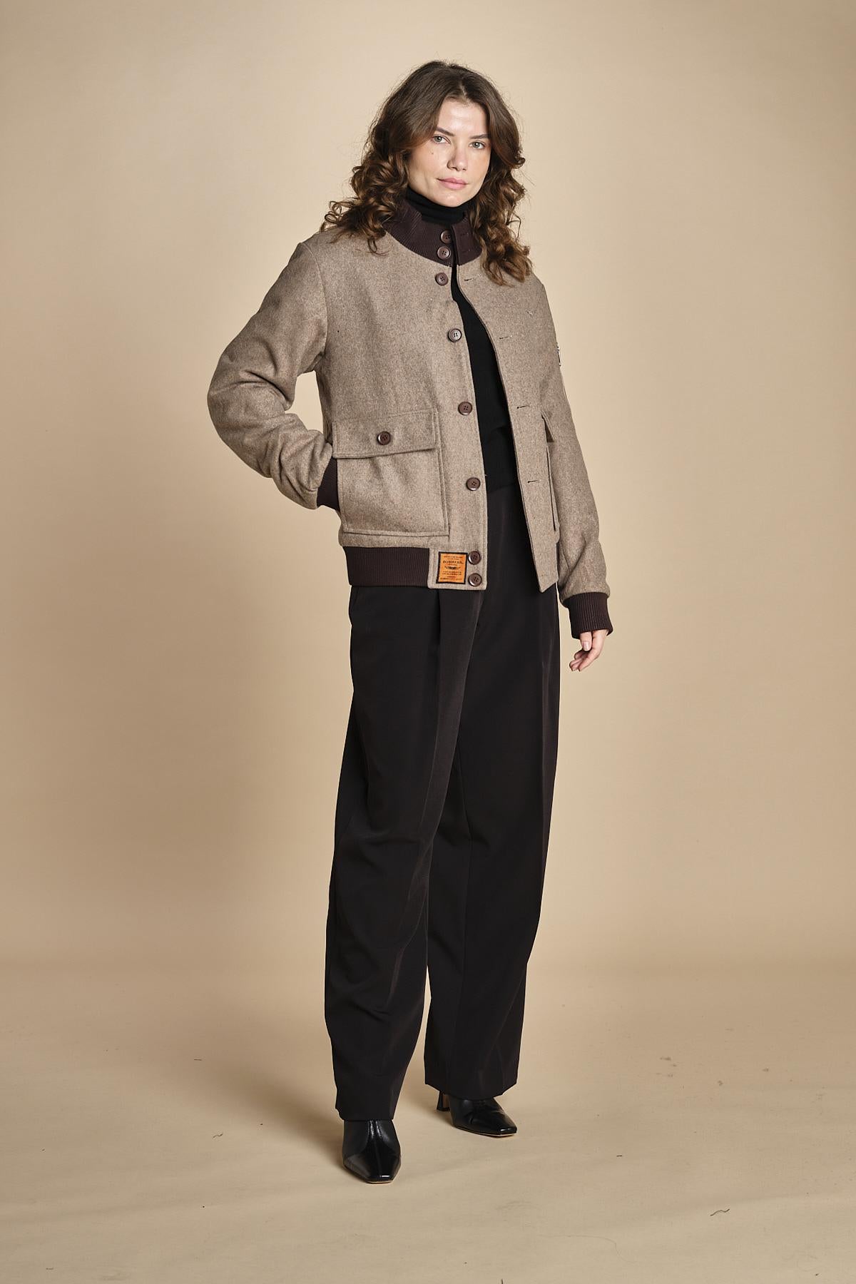 bomber panno uomo BMSWIFTF5 TAUPE bombers original 