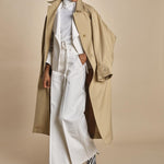 HIGH WAIST pantalone con cintura di seta E16P01 ns97 white martin grant 