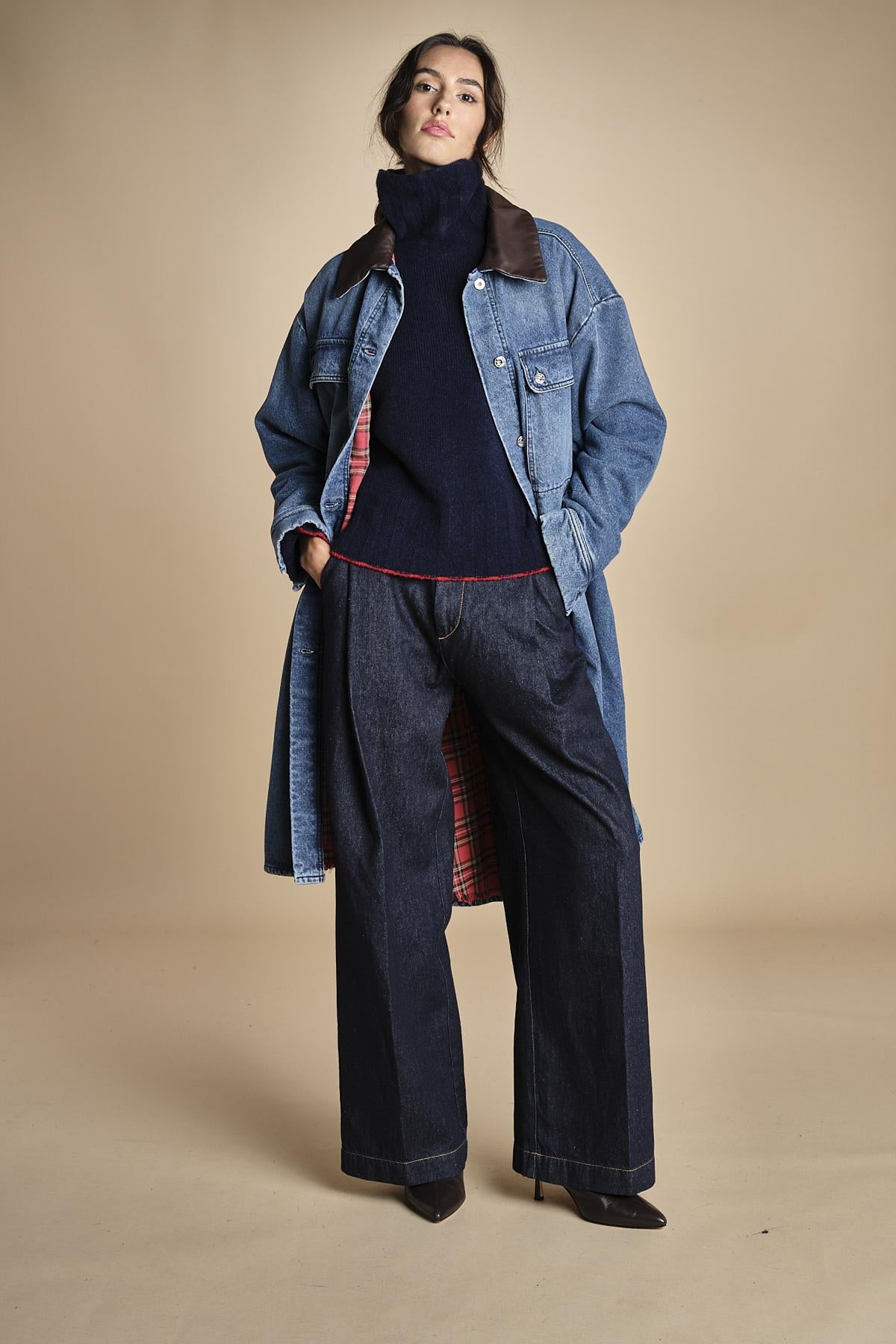cappotto in denim MARY MEDIUMWASH true avenue 