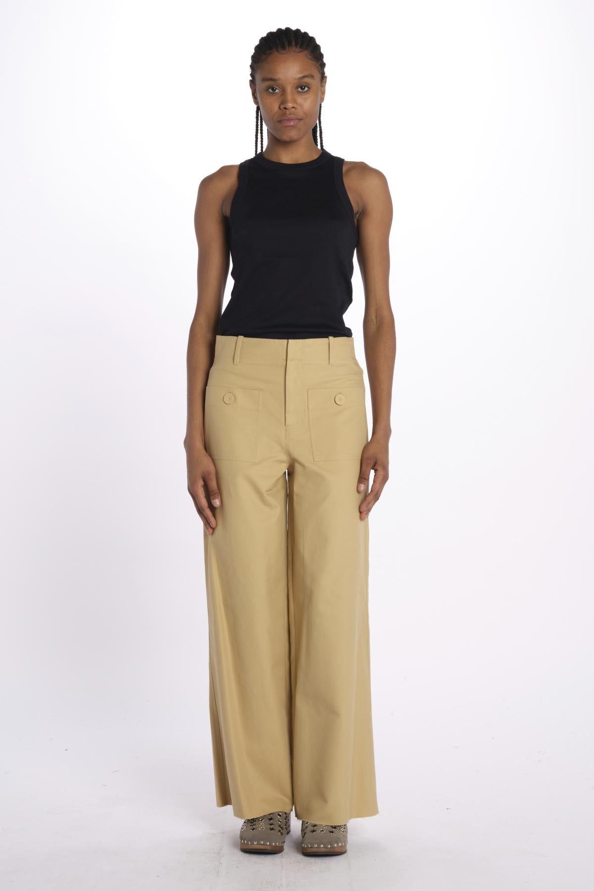 Pantaloni con tasche JK PANT CAMEL jejia 