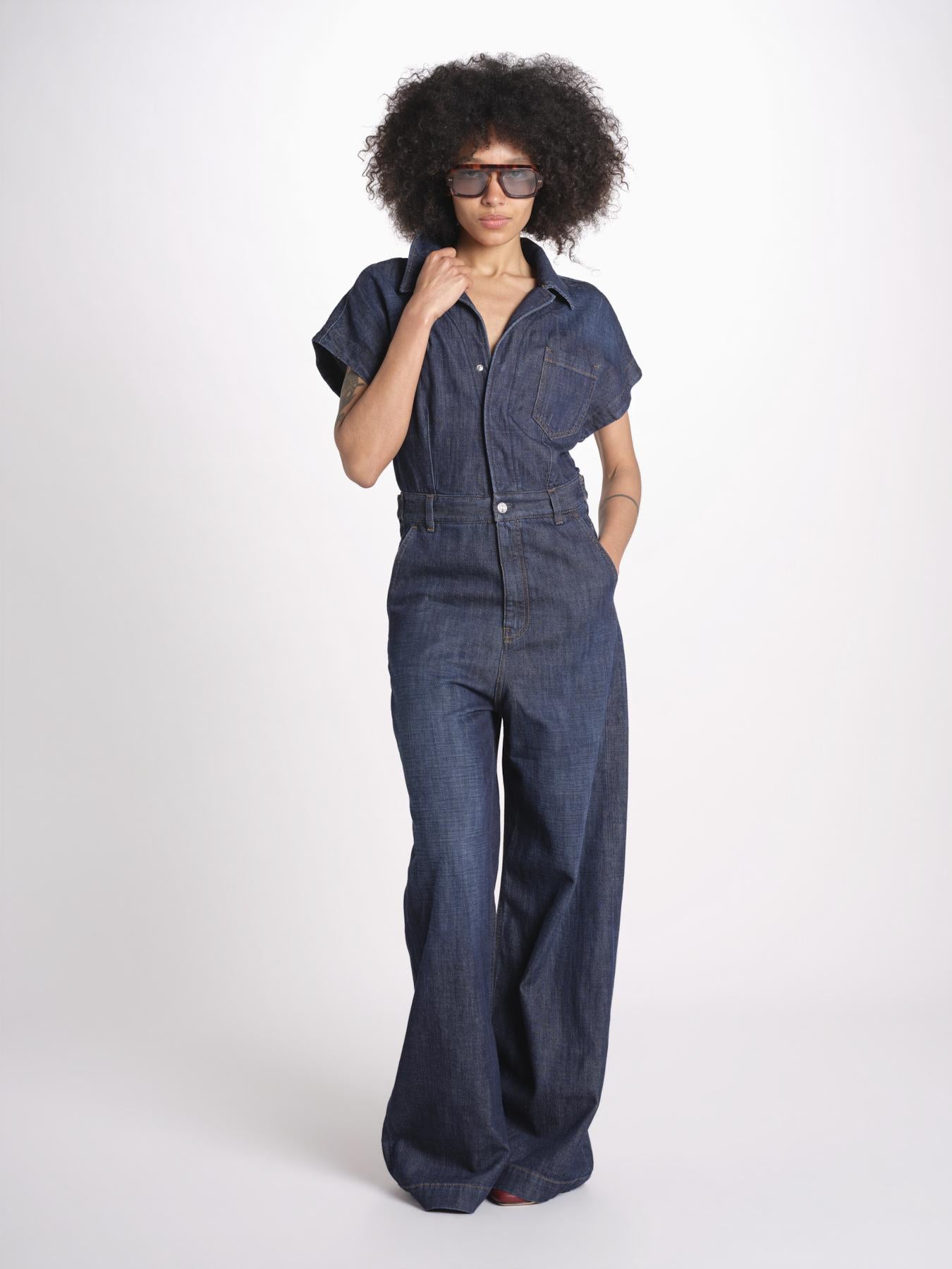 tuta in denim FAUNA FAU05 BLU nine in the morning 
