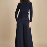 pantalone palazzo TLWC3101W0206ABTPB NIGHT BLUE T0457 the latest 