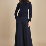 pantalone palazzo TLWC3101W0206ABTPB NIGHT BLUE T0457 the latest 