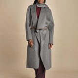 cappotto double con sciarpa VALERAN 3HVA36-V01001 GRIS CHINE vanessa bruno 
