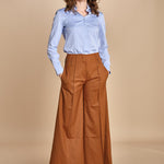 pantalone over con nervature in gabardine ORIANA 540339 26 quelledue 