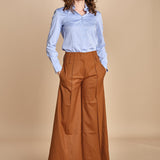 pantalone over con nervature in gabardine ORIANA 540339 26 quelledue 
