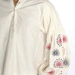 OKSANNA camicia con maniche a palloncino decorate E25TU001 ECRU stella forest 