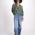 camicia m/l stampa paisley 351137 AYLA GREEN 26009 farm rio 