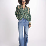 camicia m/l stampa paisley 351137 AYLA GREEN 26009 farm rio 