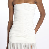 ADELE abito in tulle plisse SS24 9129 WHITE retrofete 