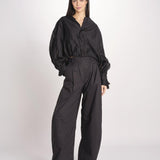 camicia in mussola con manica a sbuffo DIANA 4007 T0161 BLACK T0002 the latest 