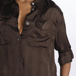 Camicia viscosa MOD.5489 CAFFE aspesi 