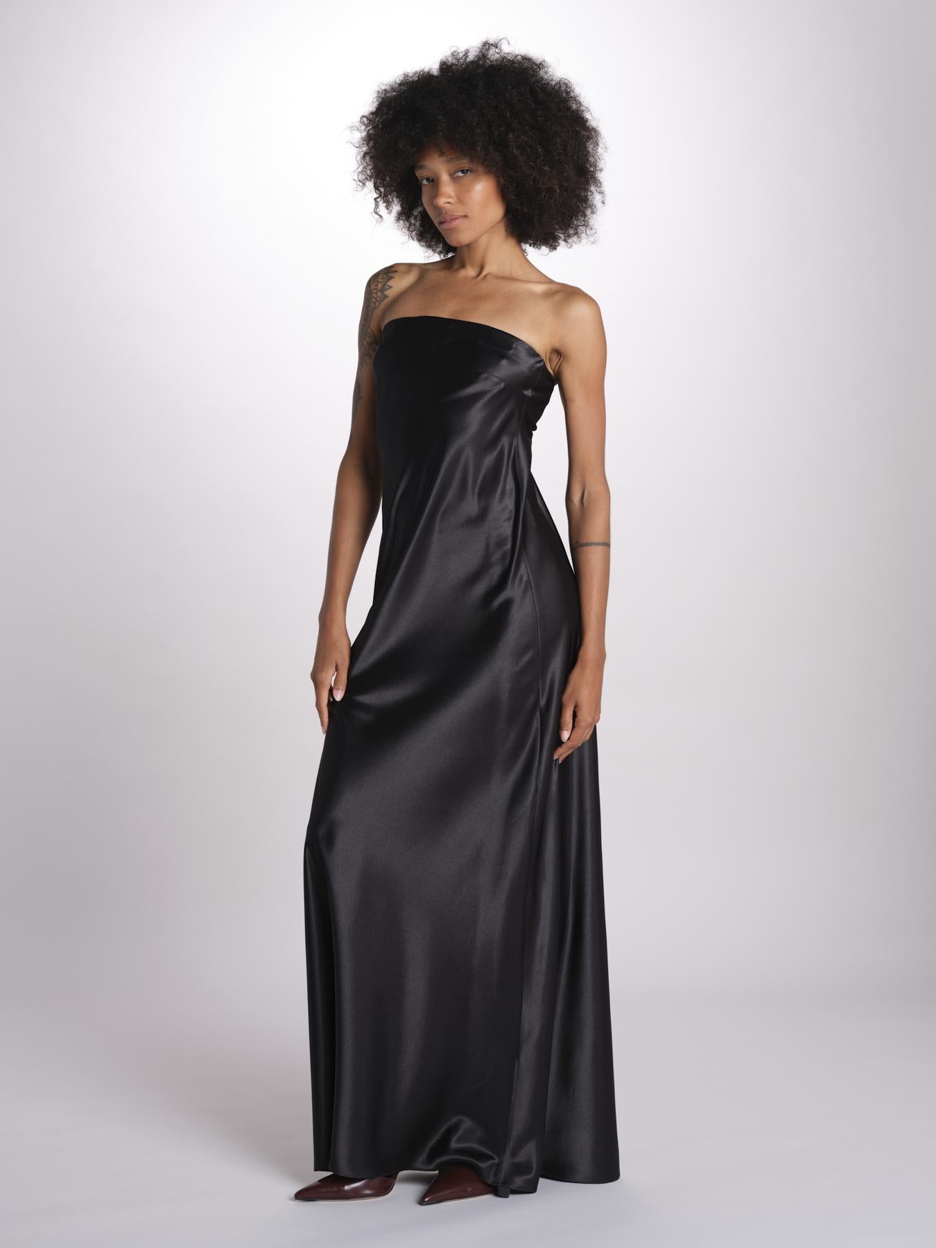 abito lungo con elastico 3326 BLACK access 