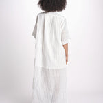 chemisiere gessato argento MAGRITA SHORTLONG ED073UMAGRIT-WHI WHITE laurence bras 