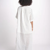 chemisiere gessato argento MAGRITA SHORTLONG ED073UMAGRIT-WHI WHITE laurence bras 