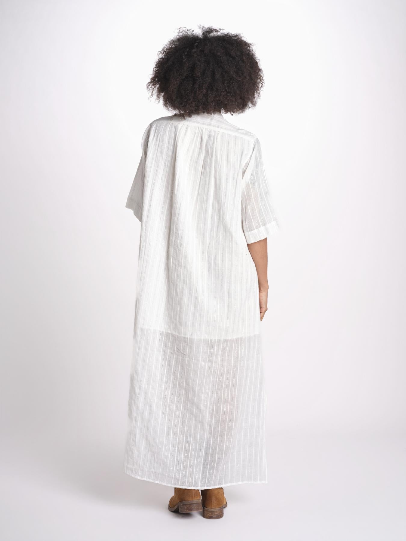 chemisiere gessato argento MAGRITA SHORTLONG ED073UMAGRIT-WHI WHITE laurence bras 