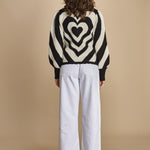 maglia cuore BLACKWHITE HEART 345809 NERO farm rio 