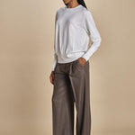 girocollo over in lana merino MIL LAU5BIS E14031 BIANCO milaura 