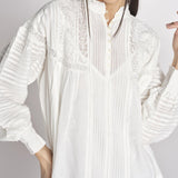 abito con ricami e nervature DIANE  2HVA27-V08718 BLANC vanessa bruno 