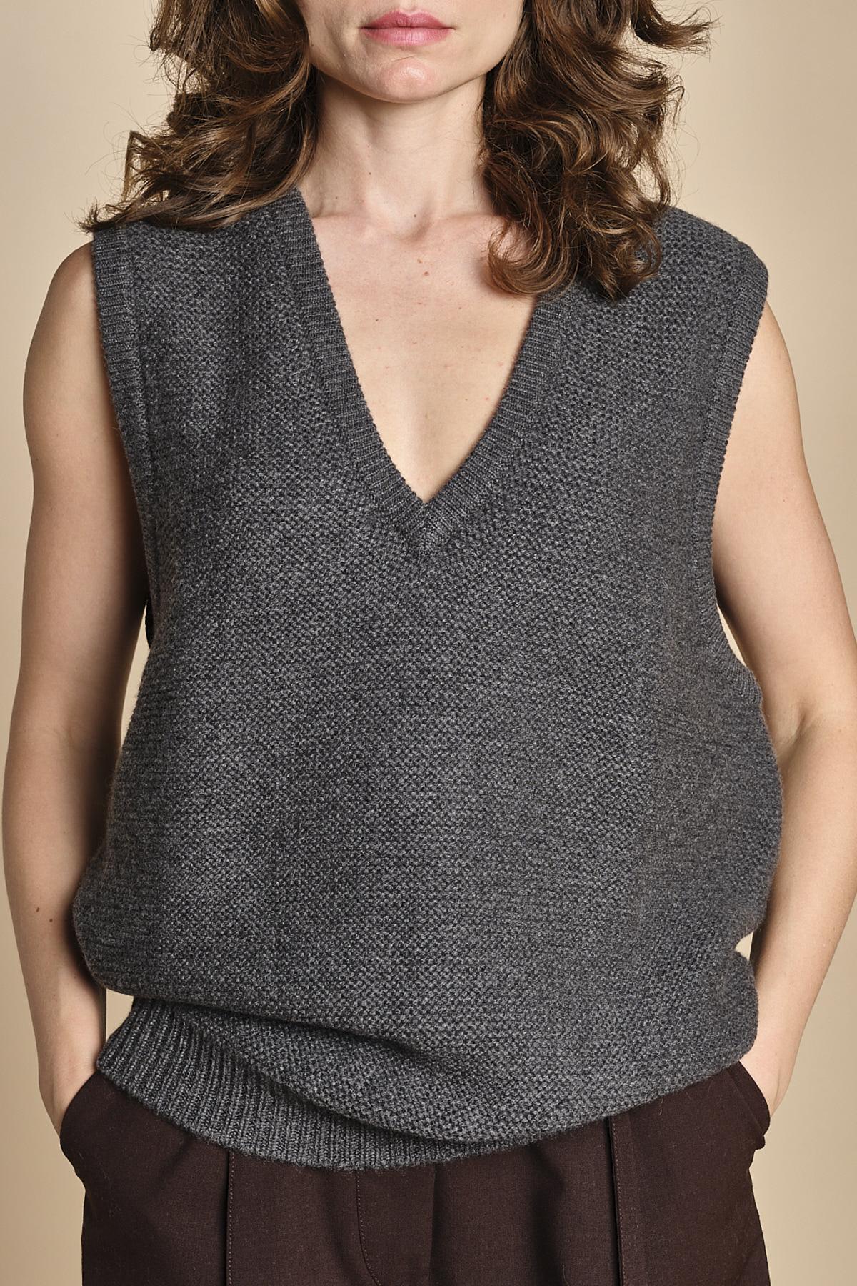 gilet over links MIL55 25024 GRIGIO SCURO milaura 