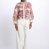 Giacca/camicia MAMIE ricamata MAMIE1BBL RED antik batik 