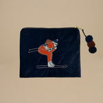 bustina con  sciatore arancio CP0806 NAVY ORANGE milaura 