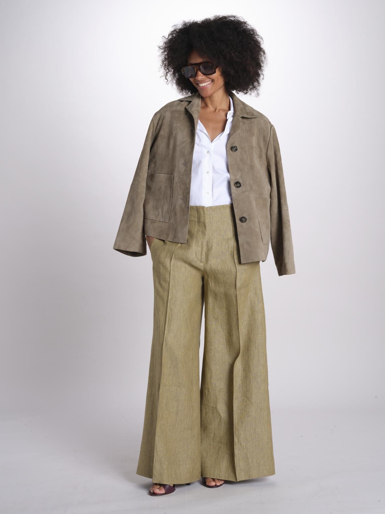 pantalone largo con nervature ORIANA 540 50352 quelledue 