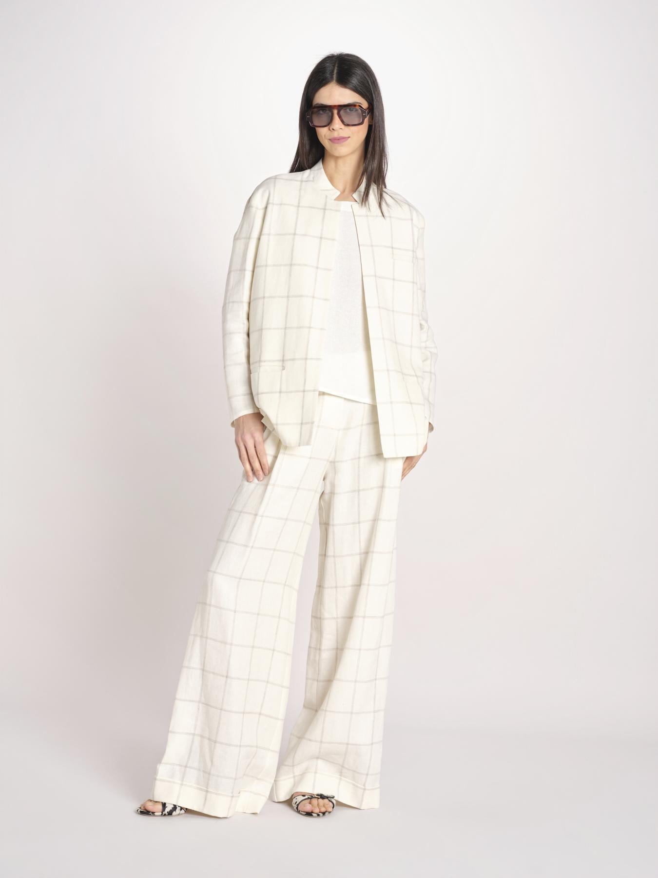 blazer a quadri U3248 IVORY dusan 