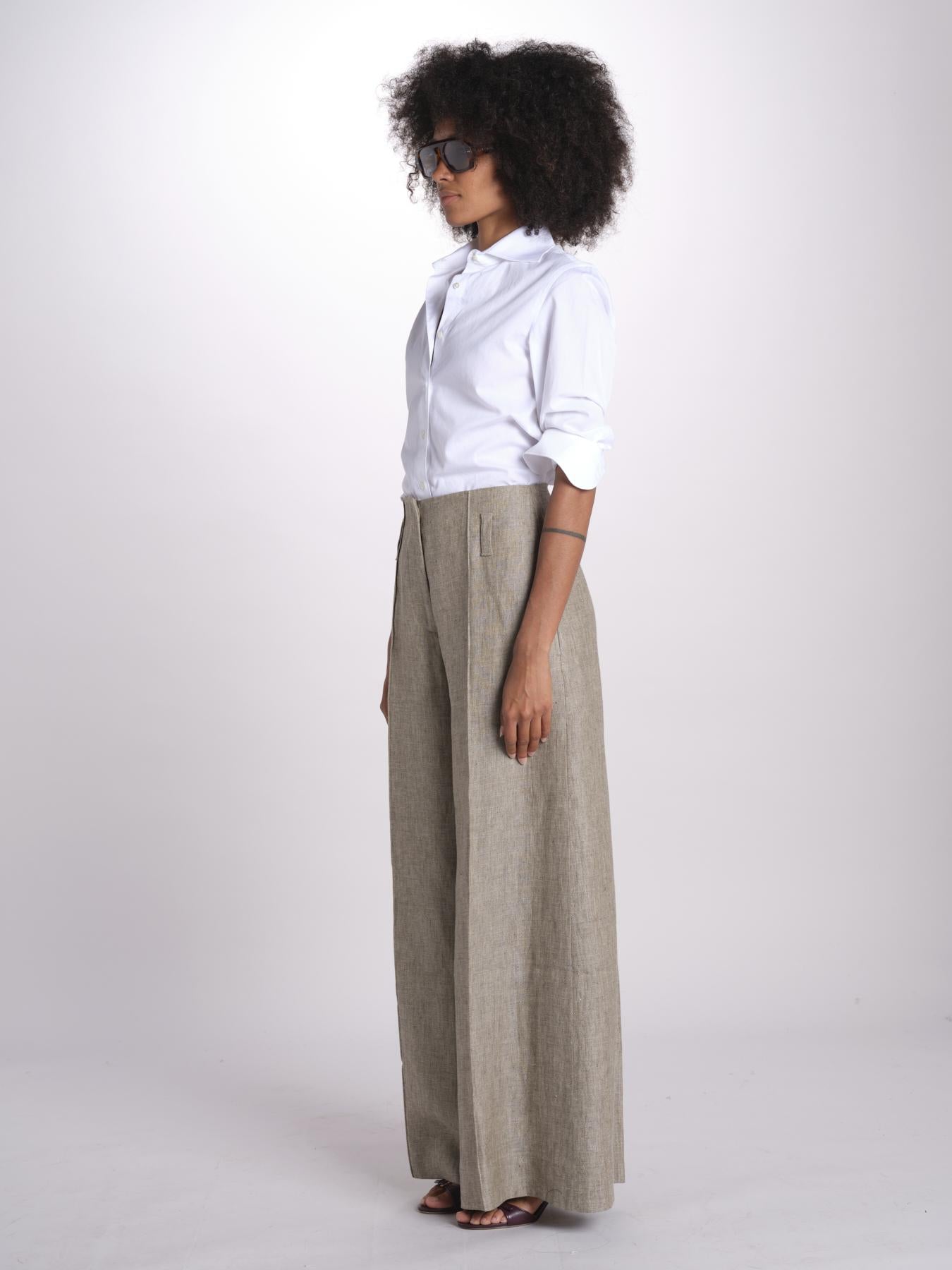 pantalone largo con nervature ORIANA 540 50326 quelledue 