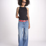 canottiera americana a costine WRIB TANK01 99 DEEP BLACK merz b 
