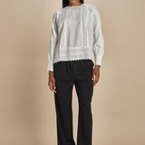 FLORITA camicia con nervature e ricami 2HVA27-V09831 BLANC vanessa bruno 