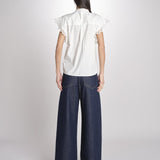 Camicia intarsio maniche alette GIFTY 6EVA04-V09857 ECRU vanessa bruno 