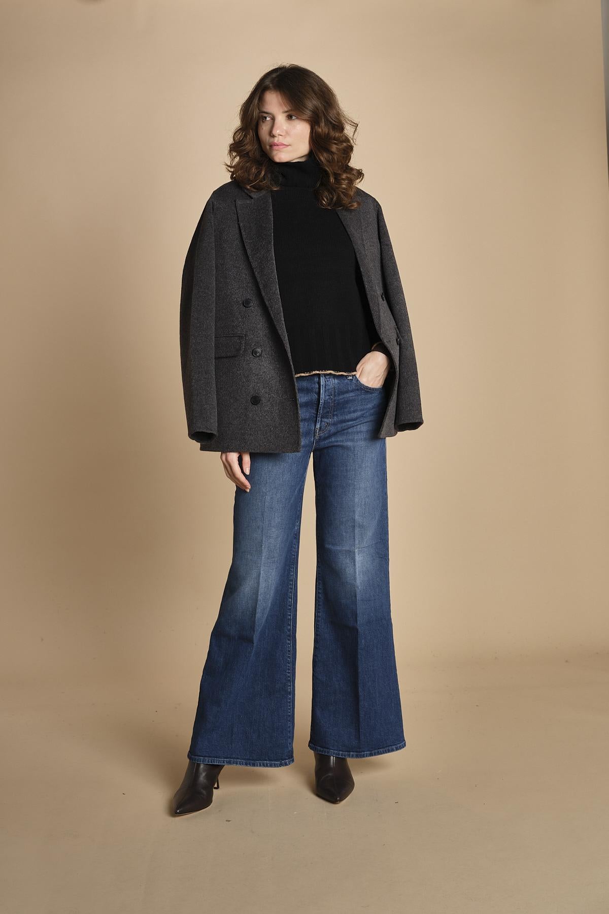 denim a zampa con bottoni THE TOMCAT ROLLER SKIMP 10115-259_A PFI (PERFECLY IMPERFETC) mother 