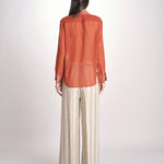 Pantalone in lino rigato KARLY M29DOKARLY_T2301 R708 BEIGE massimo alba 