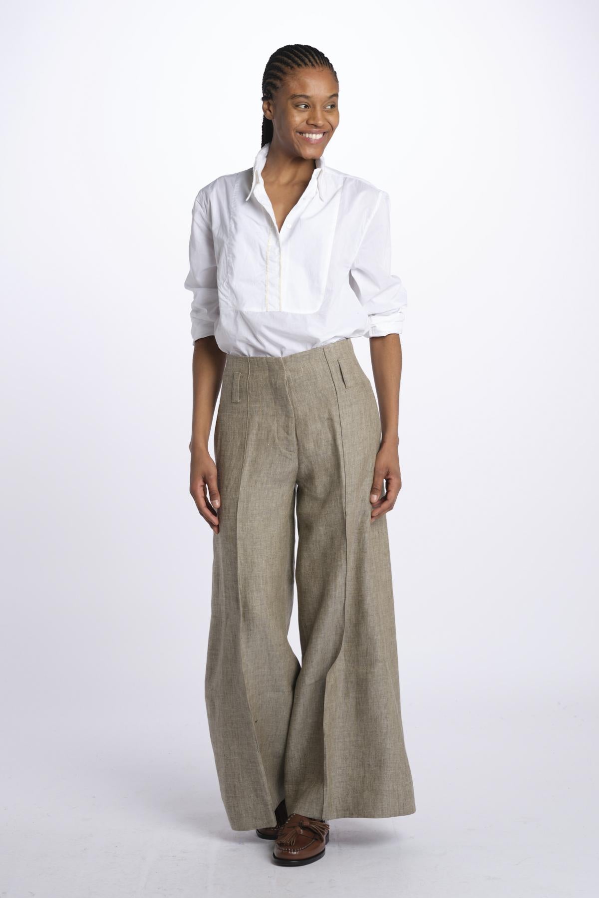 Pantalone ORIANA cropped nervature ORIANA540503 26 quelledue 