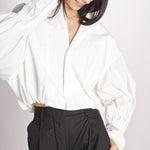 camicia con maniche a sbuffo DIANA 4007 T0165 COT WHITE T0001 the latest 