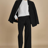 camicia in seta con rouches G0725111 1102 n21 