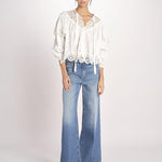 camicia a maniche lunghe in pizzo SOFIA 044 CREAM sea ny 