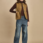 gilet di montone reversibile. BLS1605 KAK2325S soeur 
