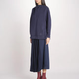 felpa lunga con cappuccio e collo a cratere regolabile RADURA 2615921011600 002 BLU weekend maxmara 