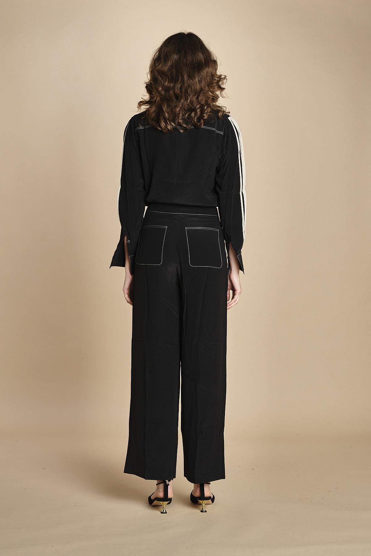 tuta con manica plisse BL_2269J BLACK bodice 