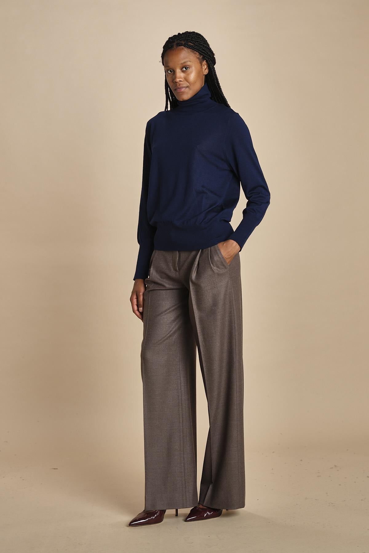 dolcevita over in lana merinos MIL LAU5 E21210 BLU milaura 
