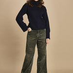 pantalone in velluto PARTHE52 SAGE bellerose 