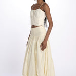 Top spallina+ paillettes CHERIZE TOP ANTIQUEWHITE scarlett poppies 
