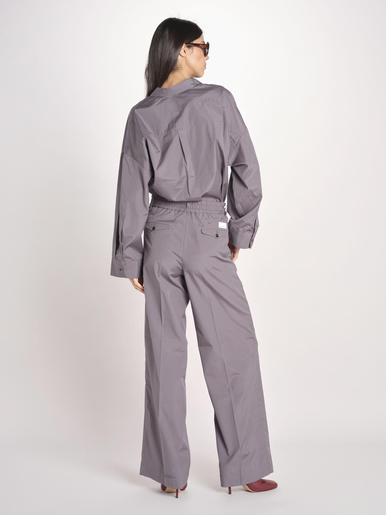 pantalone dritto con elastico in popeline ASTRID STRO07 IRON nine in the morning 